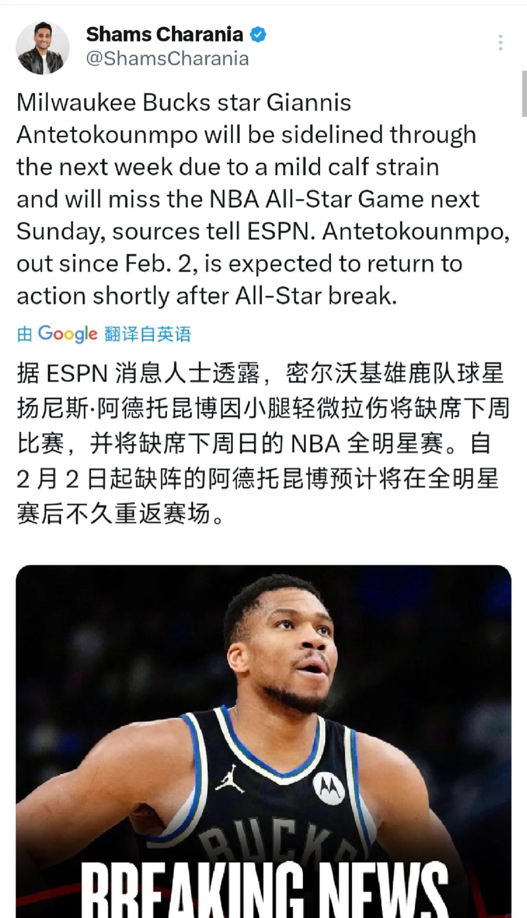 字母哥赛场表现